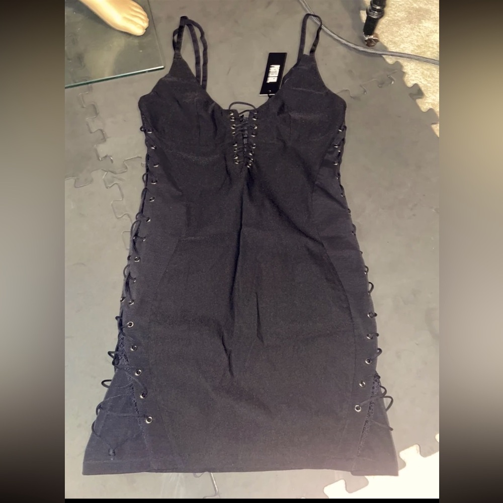 NWT Dolls Kill Poster Grl Stallion Sass Lace Up Mini Dress Size XL - Picture 7 of 16